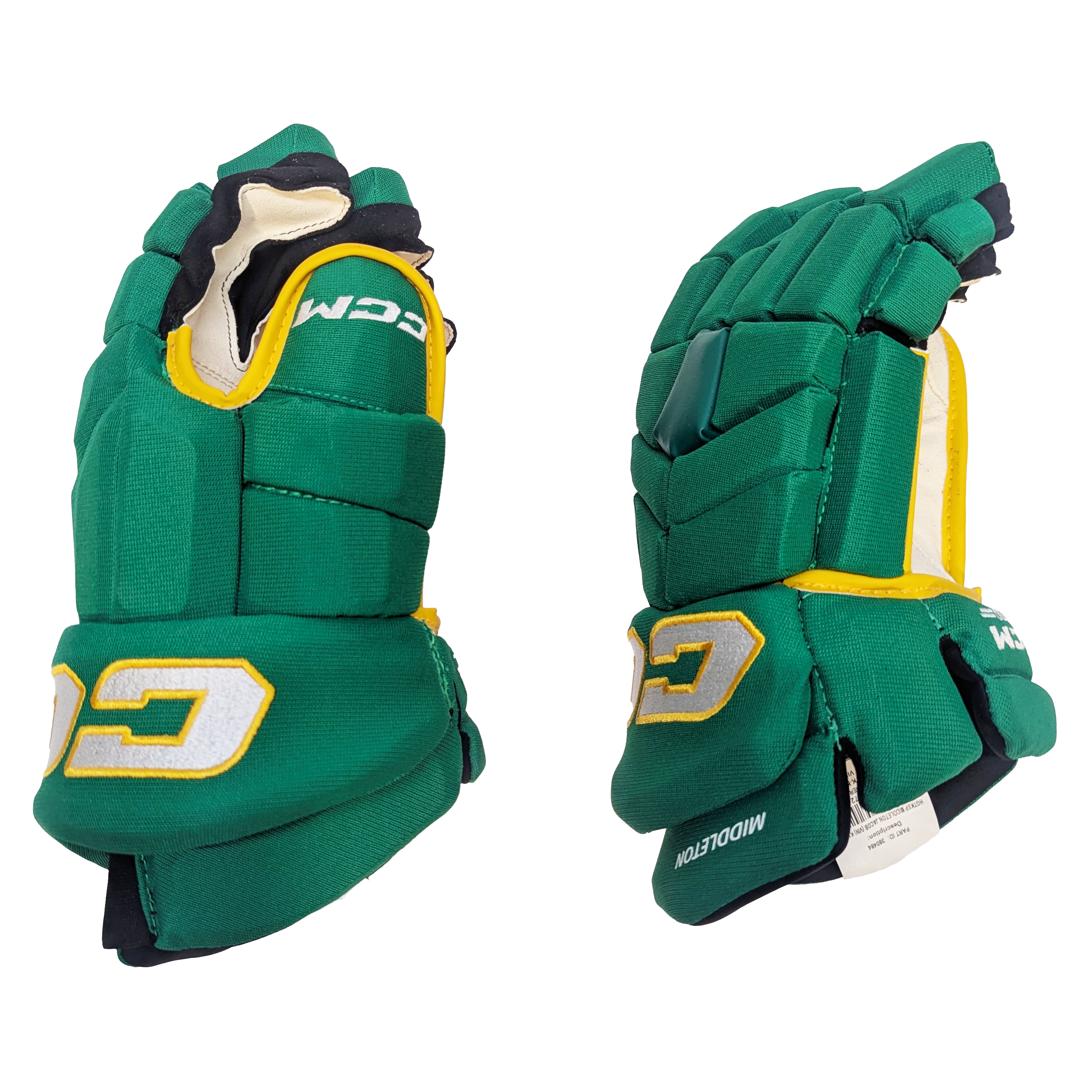 CCM HGTK - NHL Pro Stock Glove - Jacob Middleton (Green/Yellow)